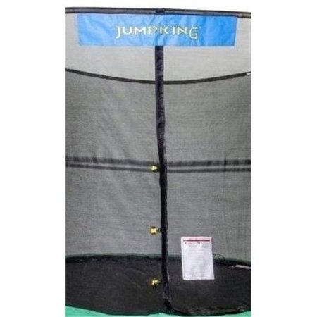 JUMPKING Jumpking NET15-SP6-5.5JK 15 ft. Enclosure Netting with 6 Short Poles for 5.5 in. Springs with JK Logo Model NET15-SP6/5.5JK